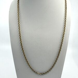 Minimalist Gold Tone Link Chain Necklace Essential Layering Piece Versatile Gift